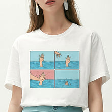 Load image into Gallery viewer, Women T Shirt My Depression My Brain My Anxiety Letter Printed Tshirt New Harajuku Spoof Casual Loose Vogue Tee Shirt Femme Tops