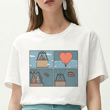 Load image into Gallery viewer, Women T Shirt My Depression My Brain My Anxiety Letter Printed Tshirt New Harajuku Spoof Casual Loose Vogue Tee Shirt Femme Tops