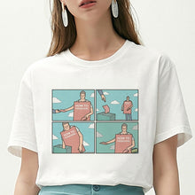 Load image into Gallery viewer, Women T Shirt My Depression My Brain My Anxiety Letter Printed Tshirt New Harajuku Spoof Casual Loose Vogue Tee Shirt Femme Tops