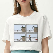 Load image into Gallery viewer, Women T Shirt My Depression My Brain My Anxiety Letter Printed Tshirt New Harajuku Spoof Casual Loose Vogue Tee Shirt Femme Tops