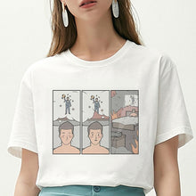 Load image into Gallery viewer, Women T Shirt My Depression My Brain My Anxiety Letter Printed Tshirt New Harajuku Spoof Casual Loose Vogue Tee Shirt Femme Tops