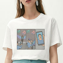 Load image into Gallery viewer, Women T Shirt My Depression My Brain My Anxiety Letter Printed Tshirt New Harajuku Spoof Casual Loose Vogue Tee Shirt Femme Tops