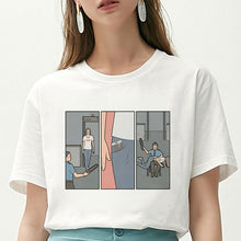Load image into Gallery viewer, Women T Shirt My Depression My Brain My Anxiety Letter Printed Tshirt New Harajuku Spoof Casual Loose Vogue Tee Shirt Femme Tops
