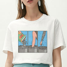 Load image into Gallery viewer, Women T Shirt My Depression My Brain My Anxiety Letter Printed Tshirt New Harajuku Spoof Casual Loose Vogue Tee Shirt Femme Tops