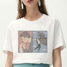 Load image into Gallery viewer, Women T Shirt My Depression My Brain My Anxiety Letter Printed Tshirt New Harajuku Spoof Casual Loose Vogue Tee Shirt Femme Tops