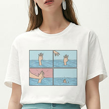 Load image into Gallery viewer, Women T Shirt My Depression My Brain My Anxiety Letter Printed Tshirt New Harajuku Spoof Casual Loose Vogue Tee Shirt Femme Tops