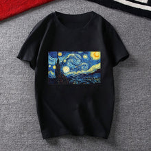 Load image into Gallery viewer, Summer Woman T-shirt Van Gogh Art Vintage Graphic Print Tee Shirt Femme Harajuku Fashion Aesthetic Van Gogh Vogue T Shirt Tumblr