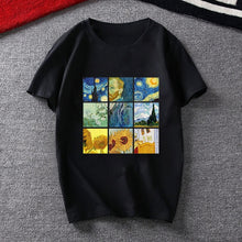 Load image into Gallery viewer, Summer Woman T-shirt Van Gogh Art Vintage Graphic Print Tee Shirt Femme Harajuku Fashion Aesthetic Van Gogh Vogue T Shirt Tumblr